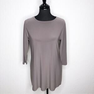 Sympli taupe gray knit tunic top size 8